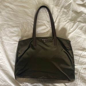 PRADA great condition brown nylon tote